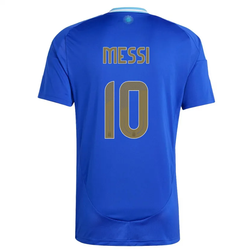 Danxen Barn Argentina Lionel Messi #10 Blå Bortetrøye Drakt Trøye 24-26 Skjorter T-Skjorte