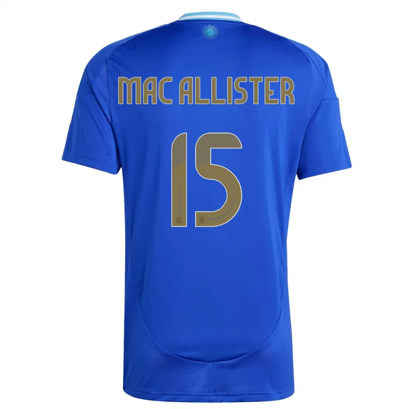 Danxen Barn Argentina Alexis Mac Allister #15 Blå Bortetrøye Drakt Trøye 24-26 Skjorter T-Skjorte