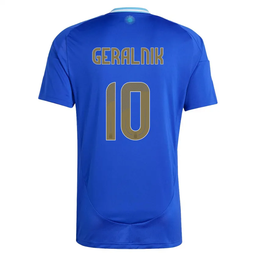 Danxen Barn Argentina Tiago Geralnik #10 Blå Bortetrøye Drakt Trøye 24-26 Skjorter T-Skjorte