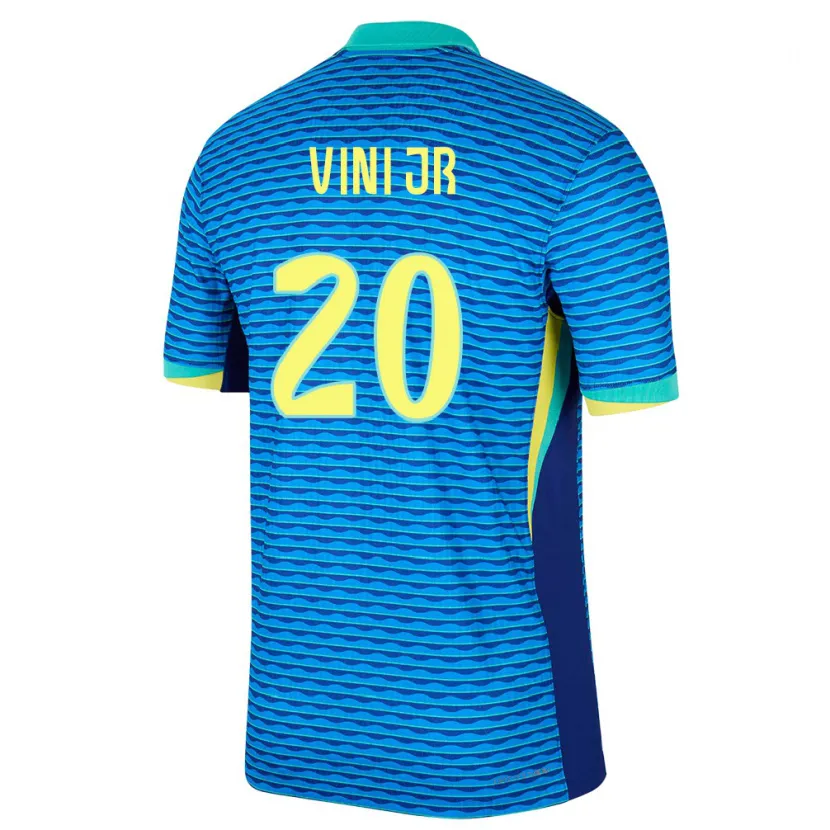 Danxen Barn Brasil Vinicius Junior #20 Blå Bortetrøye Drakt Trøye 24-26 Skjorter T-Skjorte