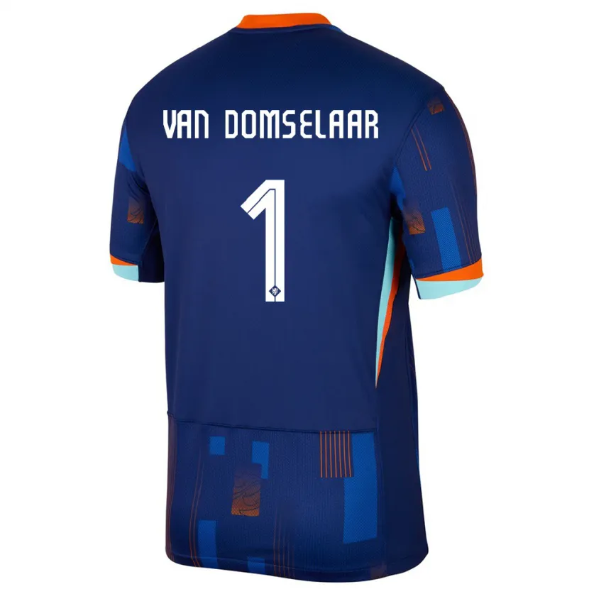 Danxen Barn Nederland Daphne Van Domselaar #1 Blå Bortetrøye Drakt Trøye 24-26 Skjorter T-Skjorte