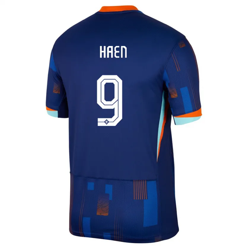 Danxen Barn Nederland Devin Haen #9 Blå Bortetrøye Drakt Trøye 24-26 Skjorter T-Skjorte