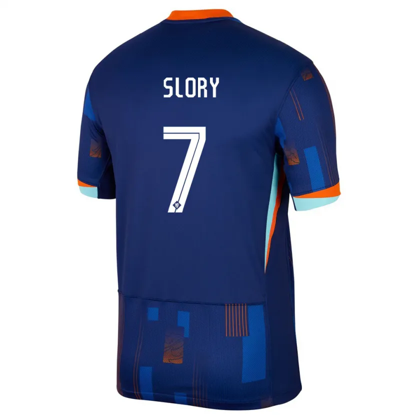 Danxen Barn Nederland Jaden Slory #7 Blå Bortetrøye Drakt Trøye 24-26 Skjorter T-Skjorte