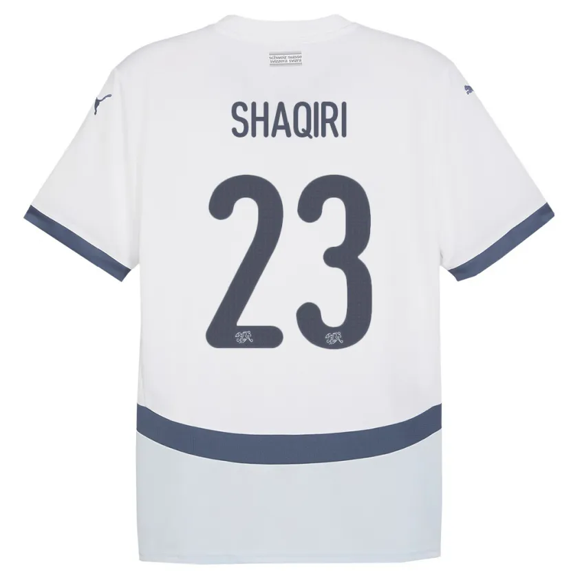 Danxen Barn Sveits Xherdan Shaqiri #23 Hvit Bortetrøye Drakt Trøye 24-26 Skjorter T-Skjorte