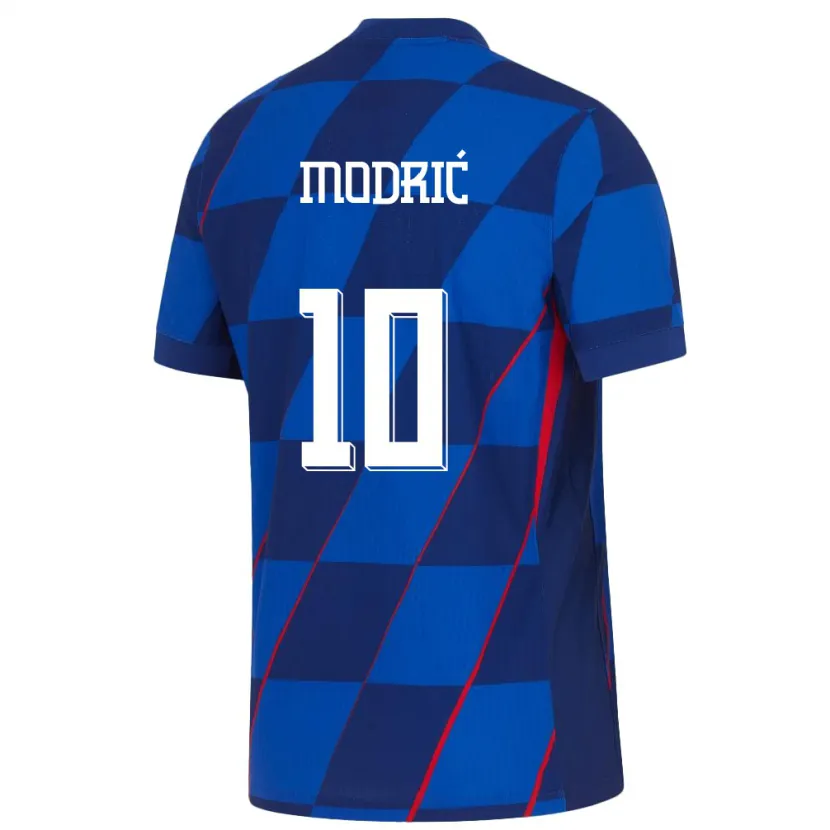 Danxen Barn Kroatia Luka Modric #10 Blå Bortetrøye Drakt Trøye 24-26 Skjorter T-Skjorte