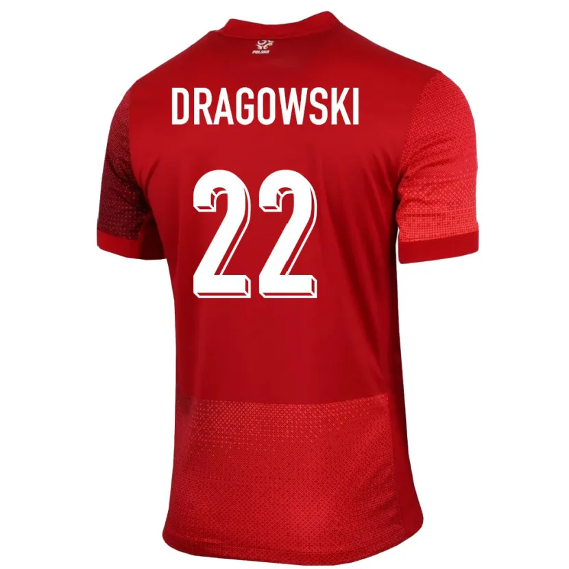Danxen Barn Polen Bartlomiej Dragowski #22 Rød Bortetrøye Drakt Trøye 24-26 Skjorter T-Skjorte