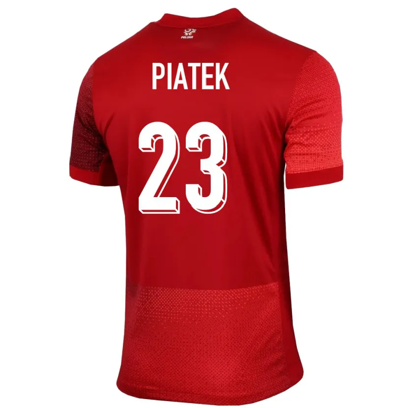 Danxen Barn Polen Krzysztof Piatek #23 Rød Bortetrøye Drakt Trøye 24-26 Skjorter T-Skjorte