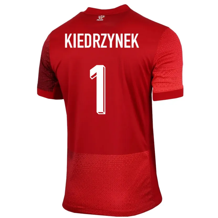 Danxen Barn Polen Katarzyna Kiedrzynek #1 Rød Bortetrøye Drakt Trøye 24-26 Skjorter T-Skjorte