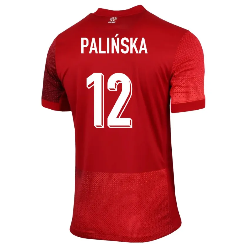Danxen Barn Polen Anna Palinska #12 Rød Bortetrøye Drakt Trøye 24-26 Skjorter T-Skjorte