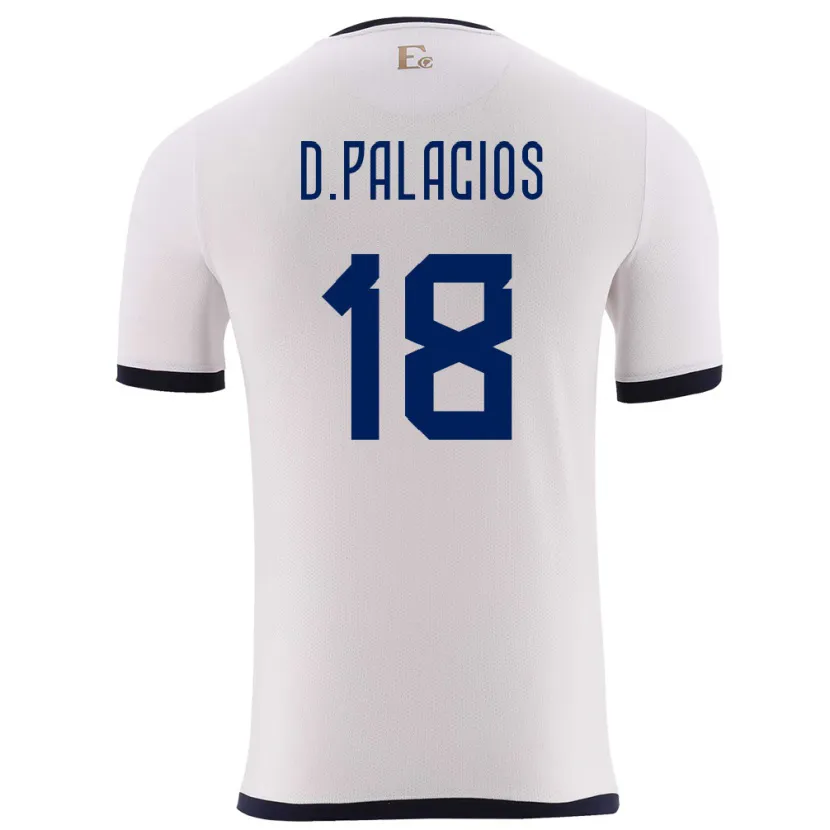 Danxen Barn Ecuador Diego Palacios #18 Hvit Bortetrøye Drakt Trøye 24-26 Skjorter T-Skjorte