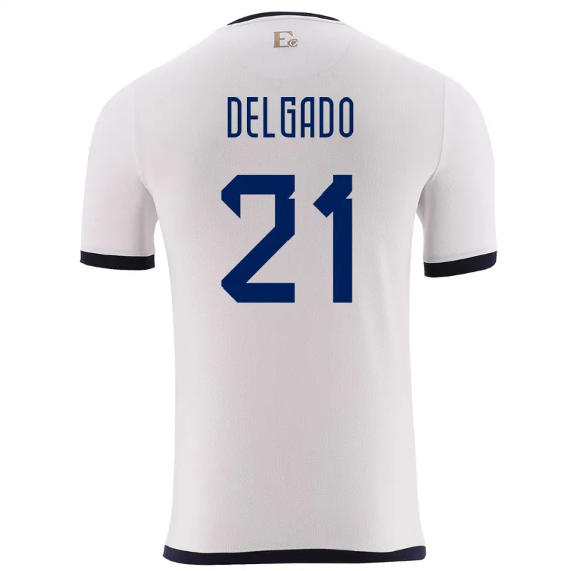 Danxen Barn Ecuador Patrickson Delgado #21 Hvit Bortetrøye Drakt Trøye 24-26 Skjorter T-Skjorte