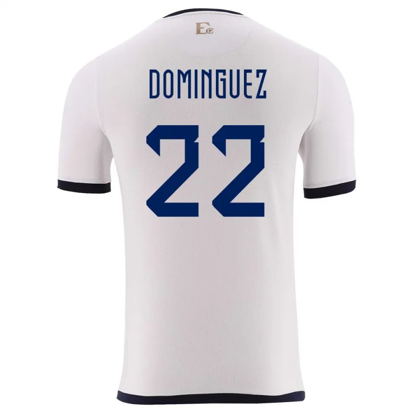 Danxen Barn Ecuador Alexander Dominguez #22 Hvit Bortetrøye Drakt Trøye 24-26 Skjorter T-Skjorte
