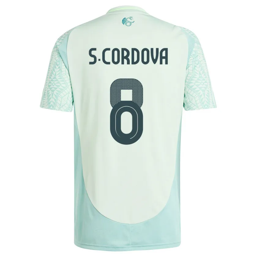 Danxen Barn Mexico Sebastian Cordova #8 Lin Grønn Bortetrøye Drakt Trøye 24-26 Skjorter T-Skjorte