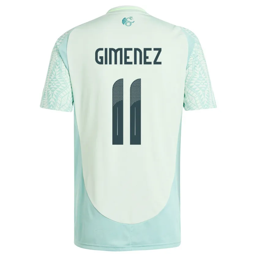 Danxen Barn Mexico Santiago Gimenez #11 Lin Grønn Bortetrøye Drakt Trøye 24-26 Skjorter T-Skjorte
