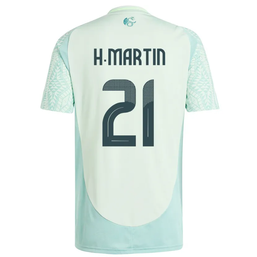 Danxen Barn Mexico Henry Martin #21 Lin Grønn Bortetrøye Drakt Trøye 24-26 Skjorter T-Skjorte