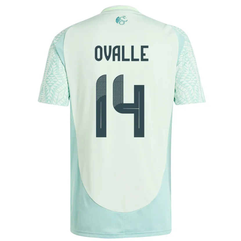 Danxen Barn Mexico Jacqueline Ovalle #14 Lin Grønn Bortetrøye Drakt Trøye 24-26 Skjorter T-Skjorte