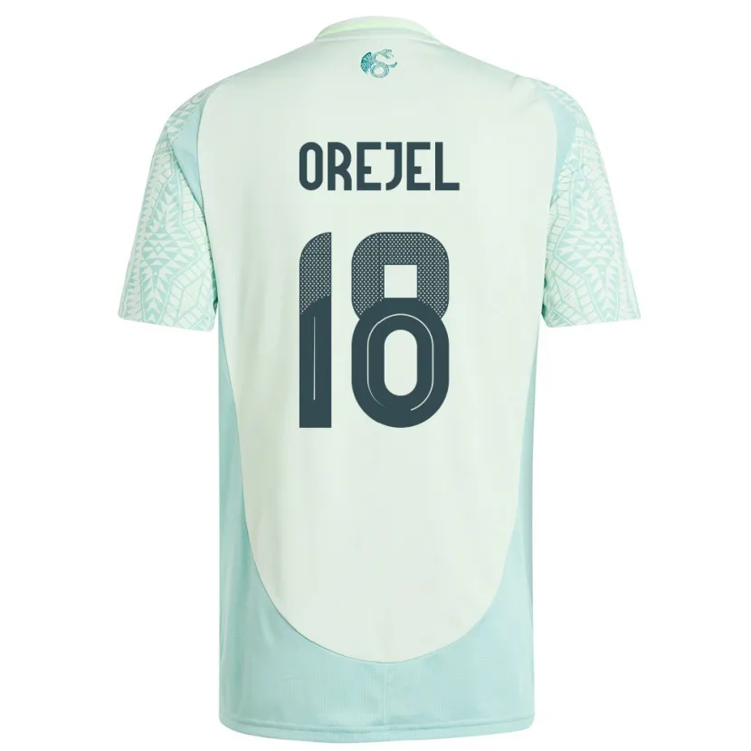 Danxen Barn Mexico Jocelyn Orejel #18 Lin Grønn Bortetrøye Drakt Trøye 24-26 Skjorter T-Skjorte