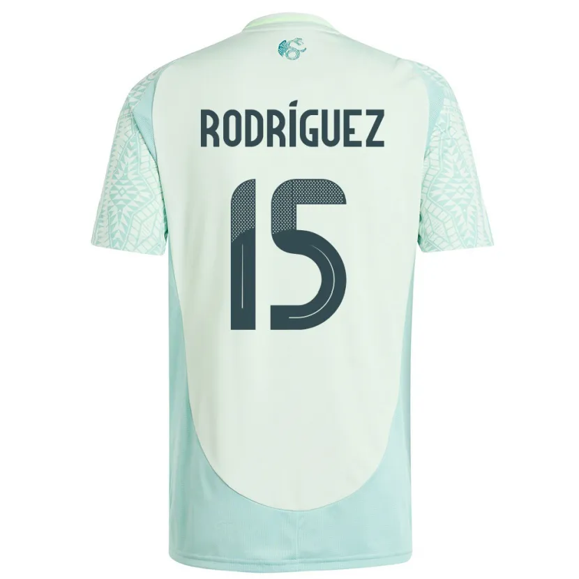 Danxen Barn Mexico Jorge Rodriguez #15 Lin Grønn Bortetrøye Drakt Trøye 24-26 Skjorter T-Skjorte