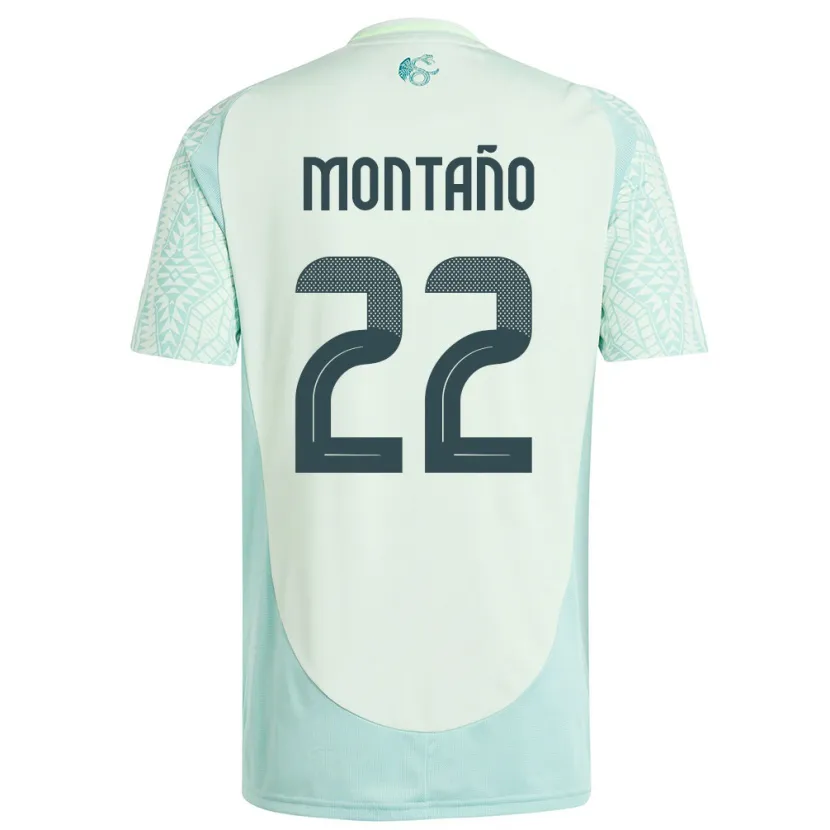 Danxen Barn Mexico Andres Montano #22 Lin Grønn Bortetrøye Drakt Trøye 24-26 Skjorter T-Skjorte
