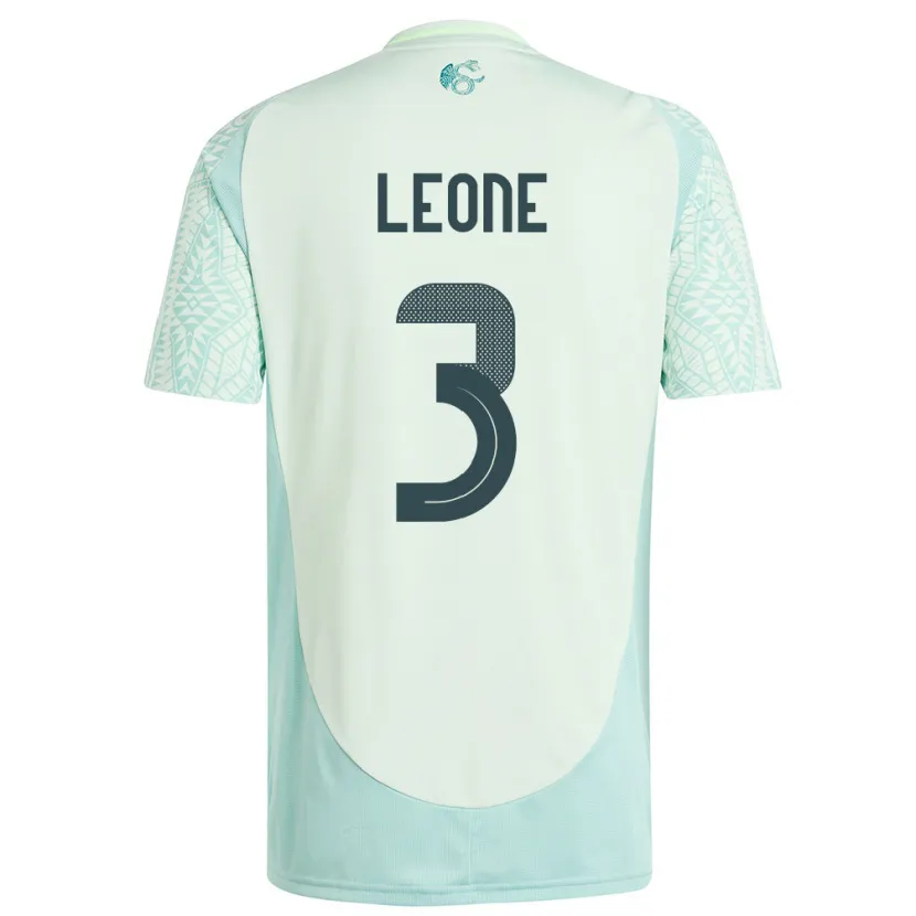 Danxen Barn Mexico Antonio Leone #3 Lin Grønn Bortetrøye Drakt Trøye 24-26 Skjorter T-Skjorte
