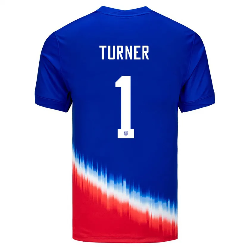 Danxen Barn Usa Matt Turner #1 Blå Bortetrøye Drakt Trøye 24-26 Skjorter T-Skjorte