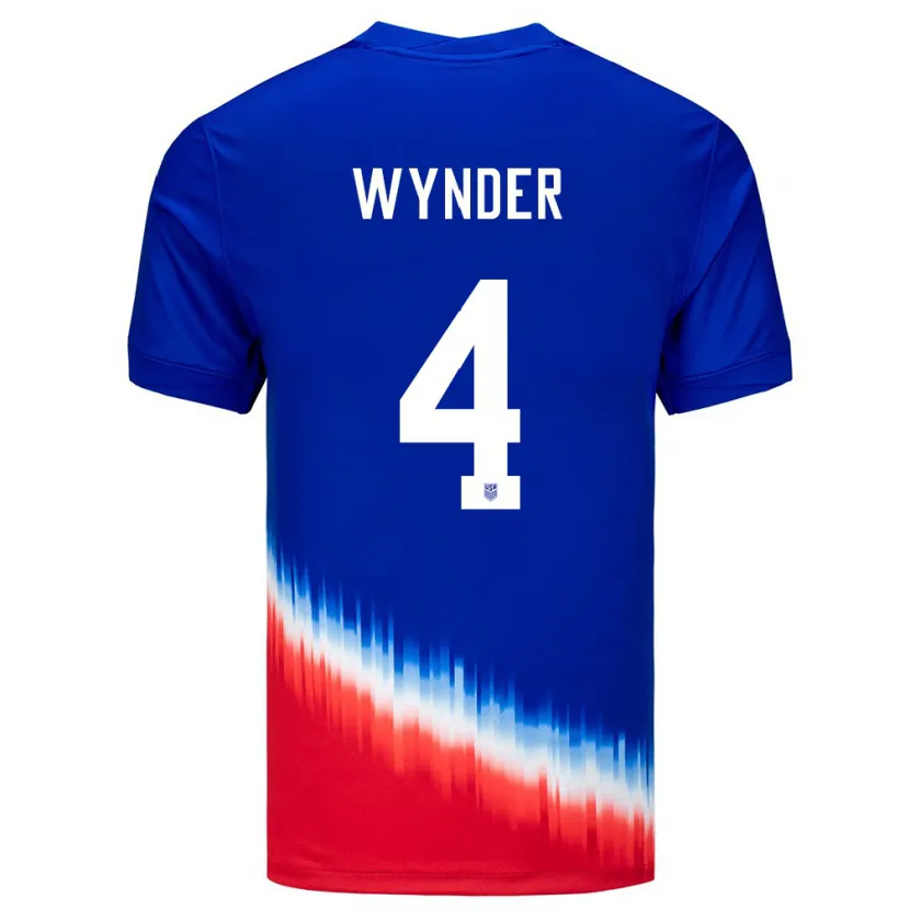Danxen Barn Usa Joshua Wynder #4 Blå Bortetrøye Drakt Trøye 24-26 Skjorter T-Skjorte
