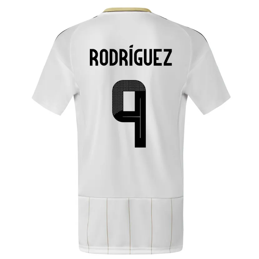 Danxen Barn Costa Rica Doryan Rodriguez #9 Hvit Bortetrøye Drakt Trøye 24-26 Skjorter T-Skjorte