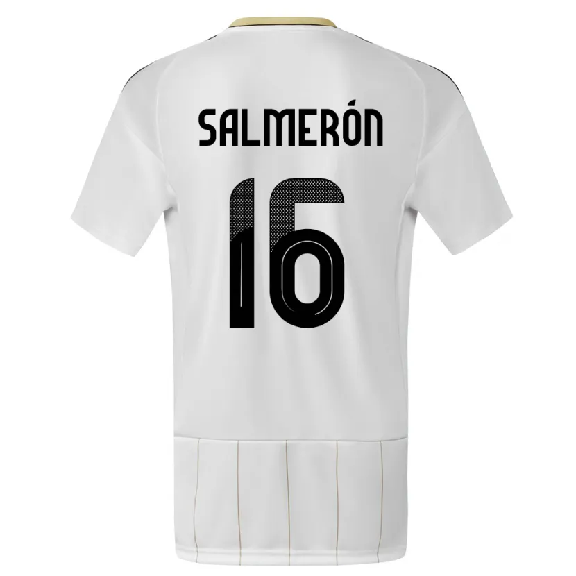 Danxen Barn Costa Rica Andrey Salmeron #16 Hvit Bortetrøye Drakt Trøye 24-26 Skjorter T-Skjorte