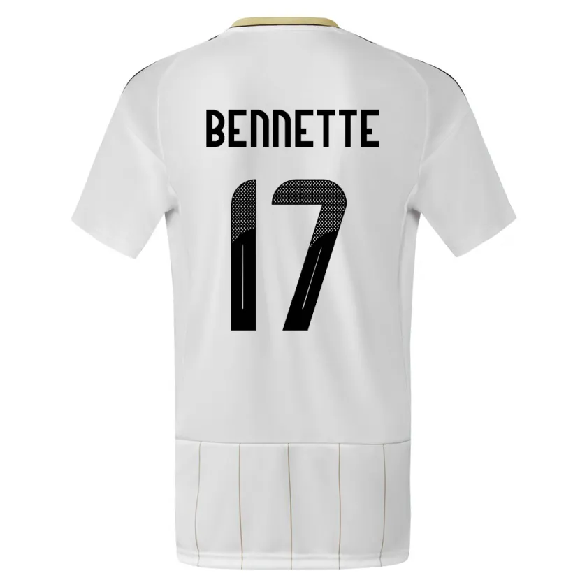 Danxen Barn Costa Rica Jewison Bennette #17 Hvit Bortetrøye Drakt Trøye 24-26 Skjorter T-Skjorte