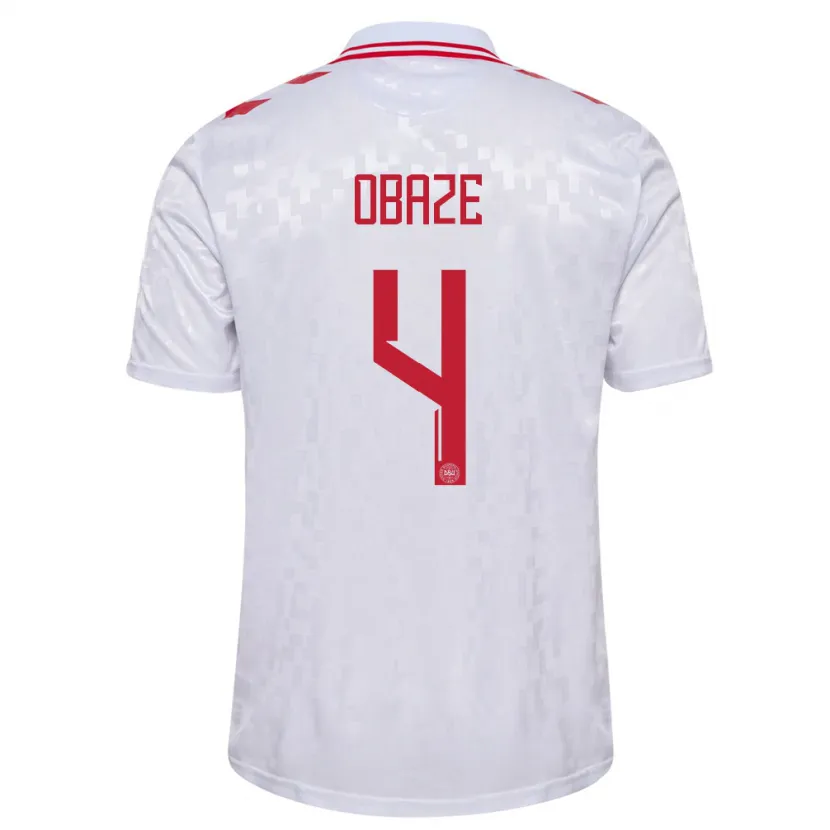 Danxen Barn Danmark Isabella Obaze #4 Hvit Bortetrøye Drakt Trøye 24-26 Skjorter T-Skjorte