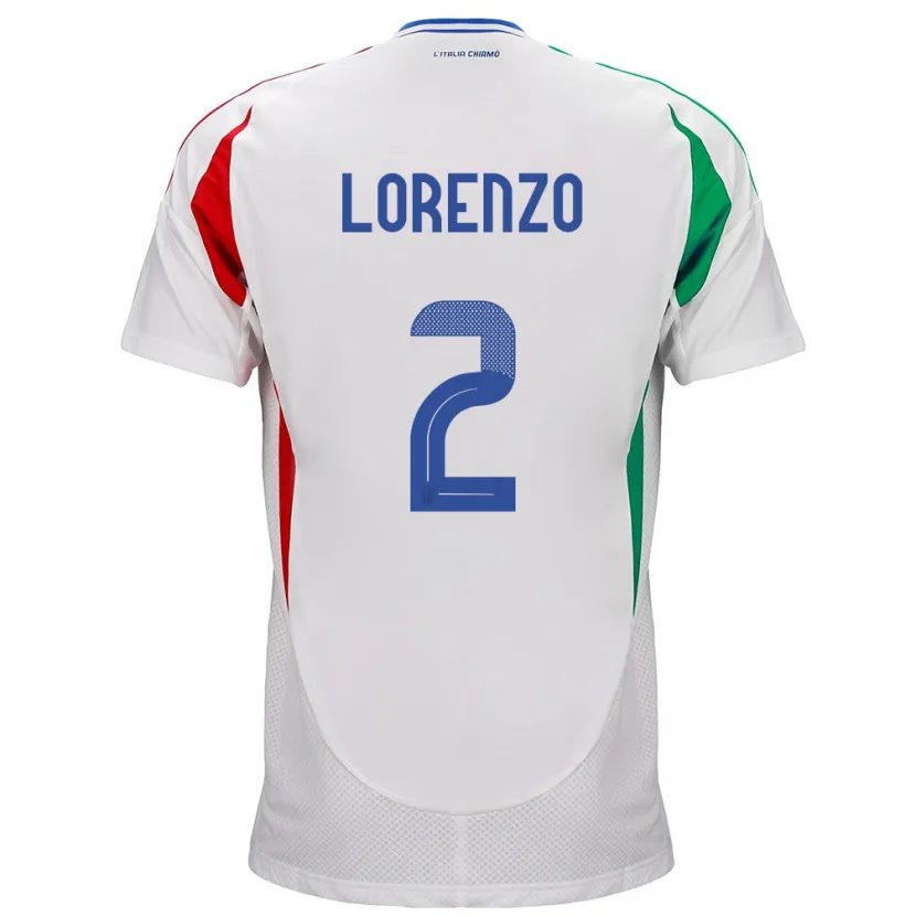 Danxen Barn Italia Giovanni Di Lorenzo #2 Hvit Bortetrøye Drakt Trøye 24-26 Skjorter T-Skjorte