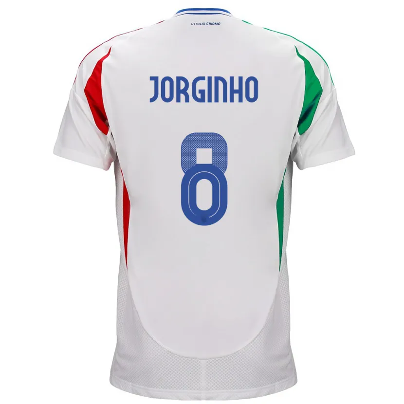 Danxen Barn Italia Jorginho #8 Hvit Bortetrøye Drakt Trøye 24-26 Skjorter T-Skjorte