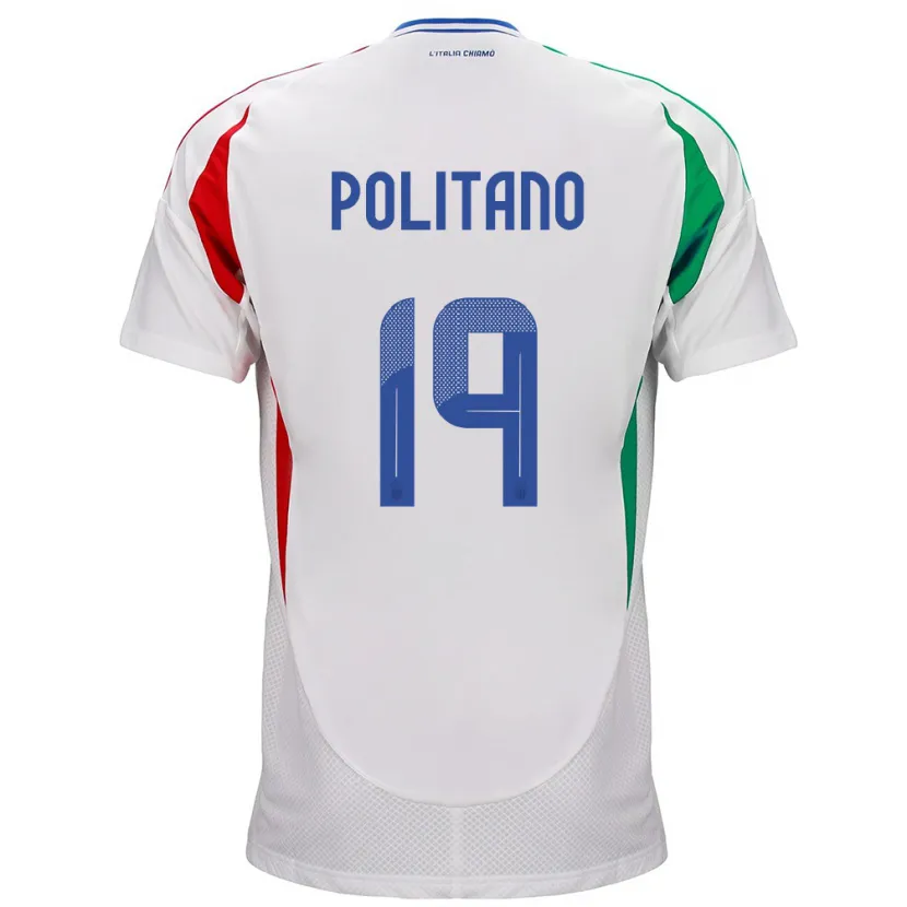 Danxen Barn Italia Matteo Politano #19 Hvit Bortetrøye Drakt Trøye 24-26 Skjorter T-Skjorte