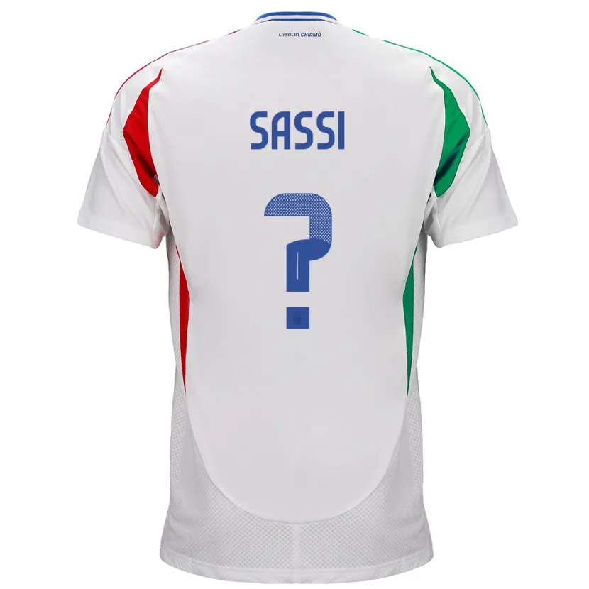 Danxen Barn Italia Jacopo Sassi #0 Hvit Bortetrøye Drakt Trøye 24-26 Skjorter T-Skjorte