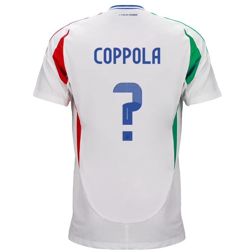 Danxen Barn Italia Diego Coppola #0 Hvit Bortetrøye Drakt Trøye 24-26 Skjorter T-Skjorte
