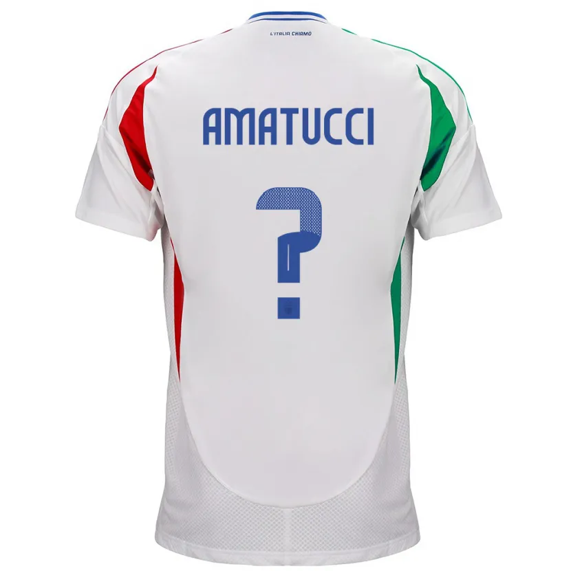 Danxen Barn Italia Lorenzo Amatucci #0 Hvit Bortetrøye Drakt Trøye 24-26 Skjorter T-Skjorte