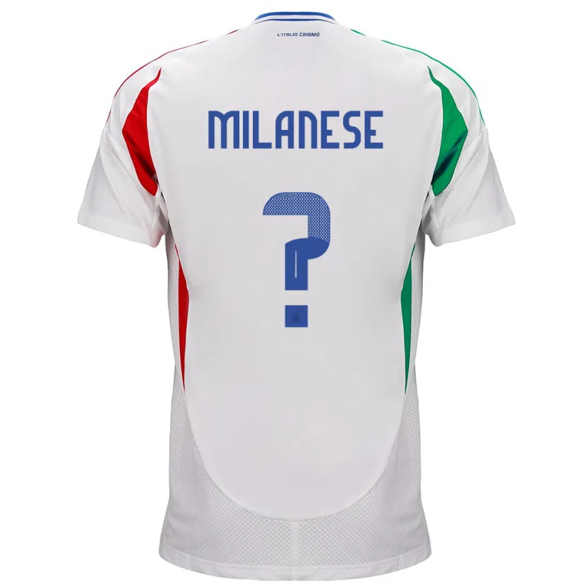 Danxen Barn Italia Tommaso Milanese #0 Hvit Bortetrøye Drakt Trøye 24-26 Skjorter T-Skjorte