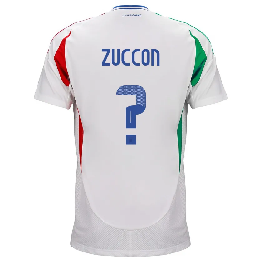 Danxen Barn Italia Federico Zuccon #0 Hvit Bortetrøye Drakt Trøye 24-26 Skjorter T-Skjorte