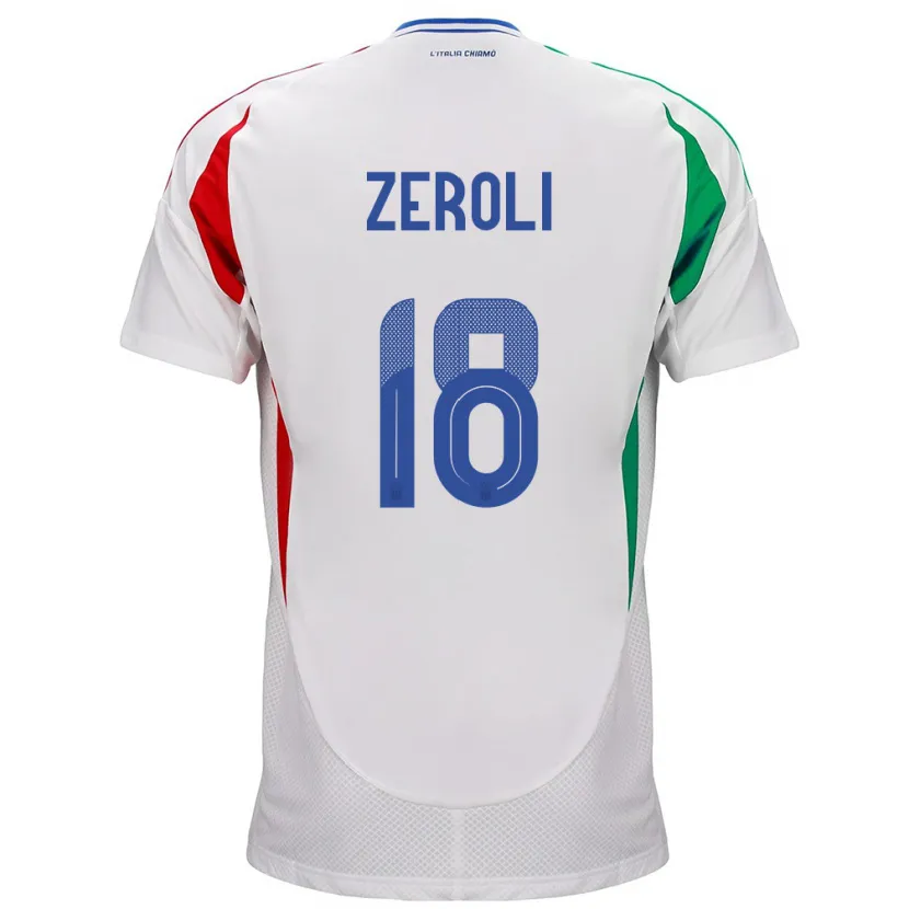 Danxen Barn Italia Kevin Zeroli #18 Hvit Bortetrøye Drakt Trøye 24-26 Skjorter T-Skjorte