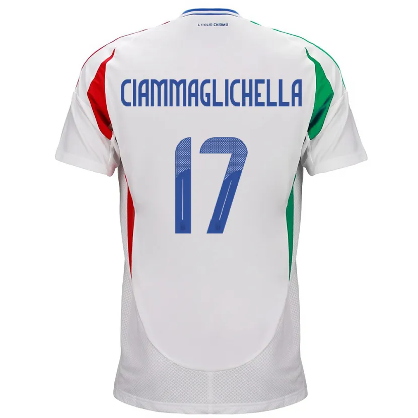 Danxen Barn Italia Aaron Ciammaglichella #17 Hvit Bortetrøye Drakt Trøye 24-26 Skjorter T-Skjorte