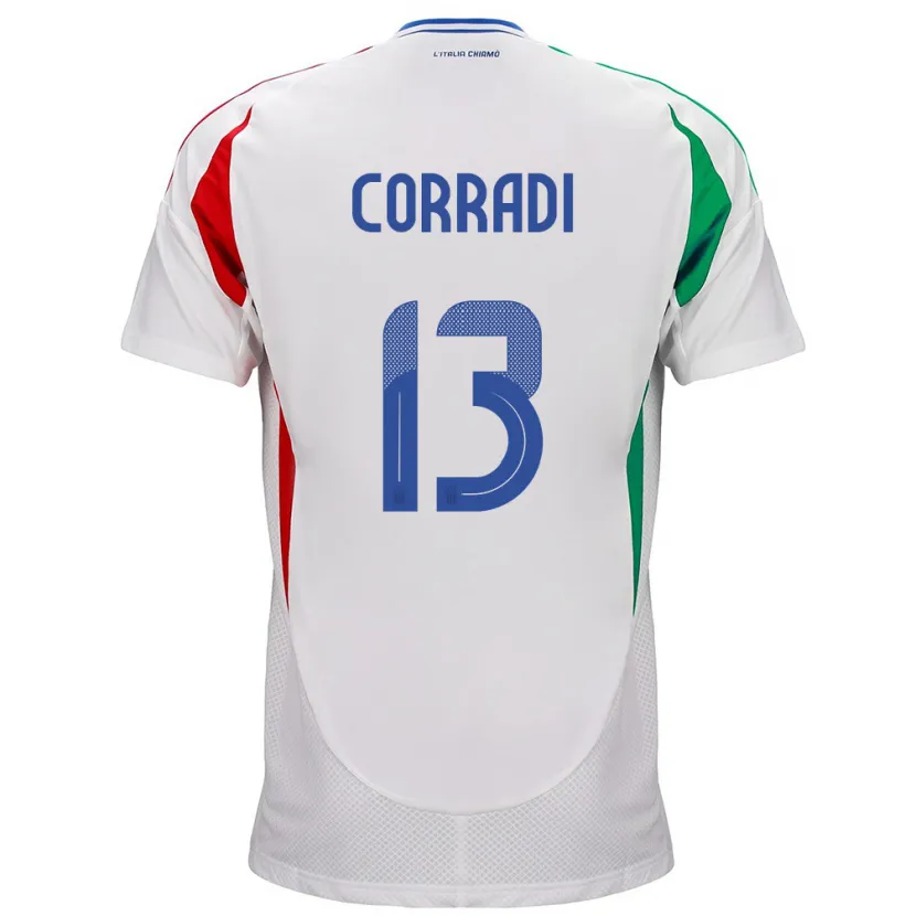 Danxen Barn Italia Christian Corradi #13 Hvit Bortetrøye Drakt Trøye 24-26 Skjorter T-Skjorte