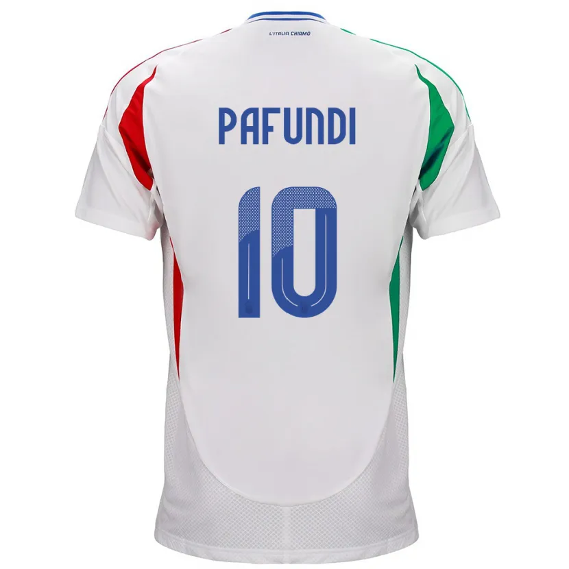 Danxen Barn Italia Simone Pafundi #10 Hvit Bortetrøye Drakt Trøye 24-26 Skjorter T-Skjorte