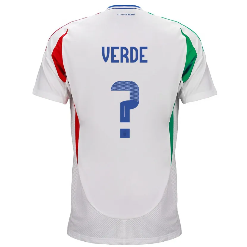 Danxen Barn Italia Francesco Verde #0 Hvit Bortetrøye Drakt Trøye 24-26 Skjorter T-Skjorte