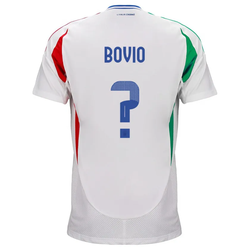Danxen Barn Italia Leonardo Bovio #0 Hvit Bortetrøye Drakt Trøye 24-26 Skjorter T-Skjorte