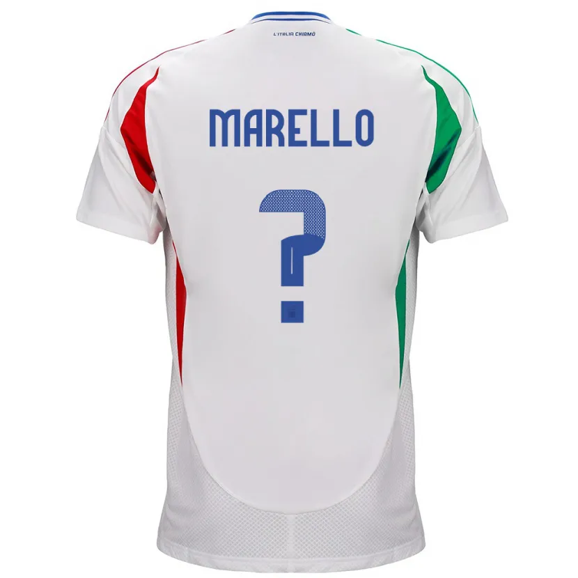 Danxen Barn Italia Mattia Marello #0 Hvit Bortetrøye Drakt Trøye 24-26 Skjorter T-Skjorte