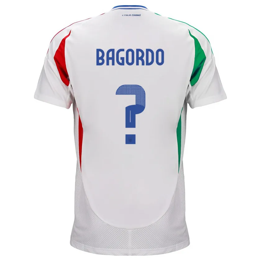 Danxen Barn Italia Cristian Bagordo #0 Hvit Bortetrøye Drakt Trøye 24-26 Skjorter T-Skjorte