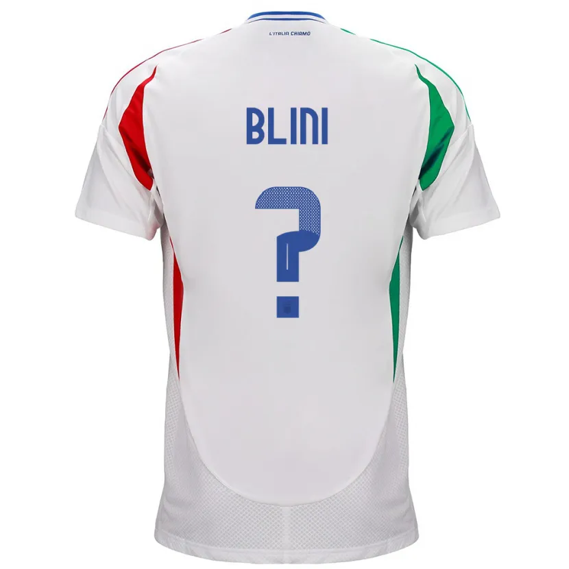 Danxen Barn Italia Oliver Blini #0 Hvit Bortetrøye Drakt Trøye 24-26 Skjorter T-Skjorte