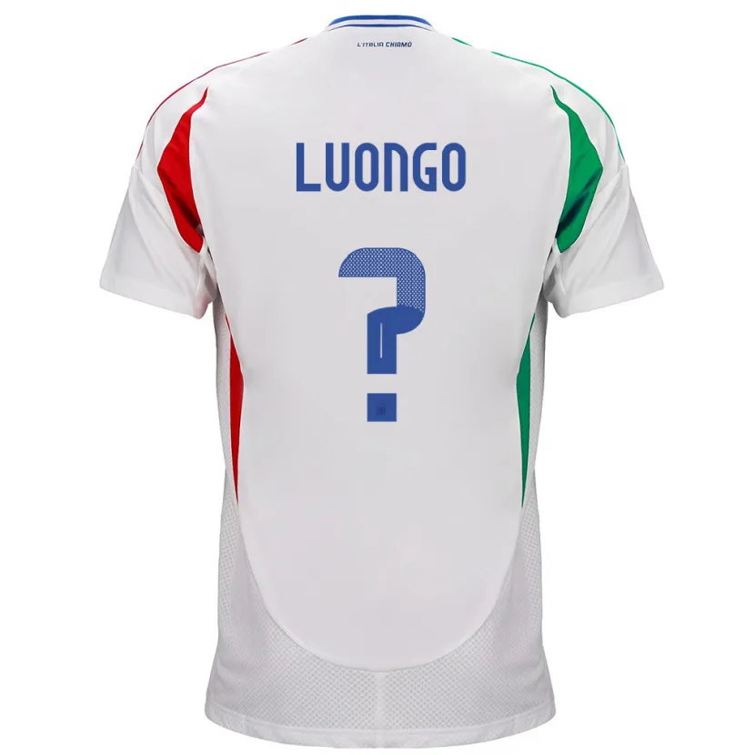 Danxen Barn Italia Andrea Luongo #0 Hvit Bortetrøye Drakt Trøye 24-26 Skjorter T-Skjorte