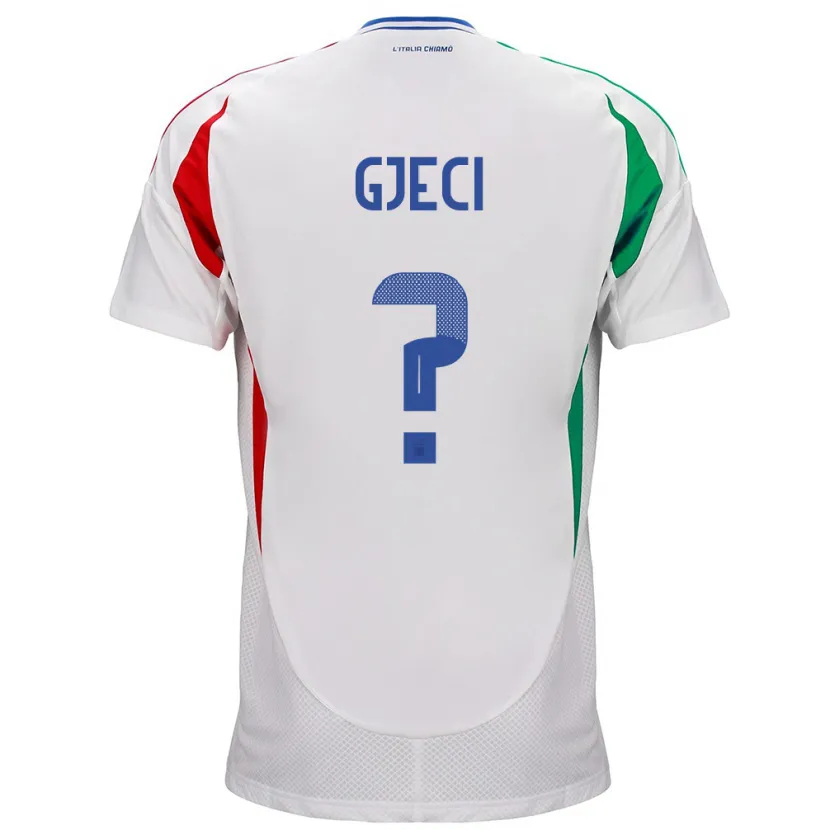 Danxen Barn Italia Delis Gjeci #0 Hvit Bortetrøye Drakt Trøye 24-26 Skjorter T-Skjorte