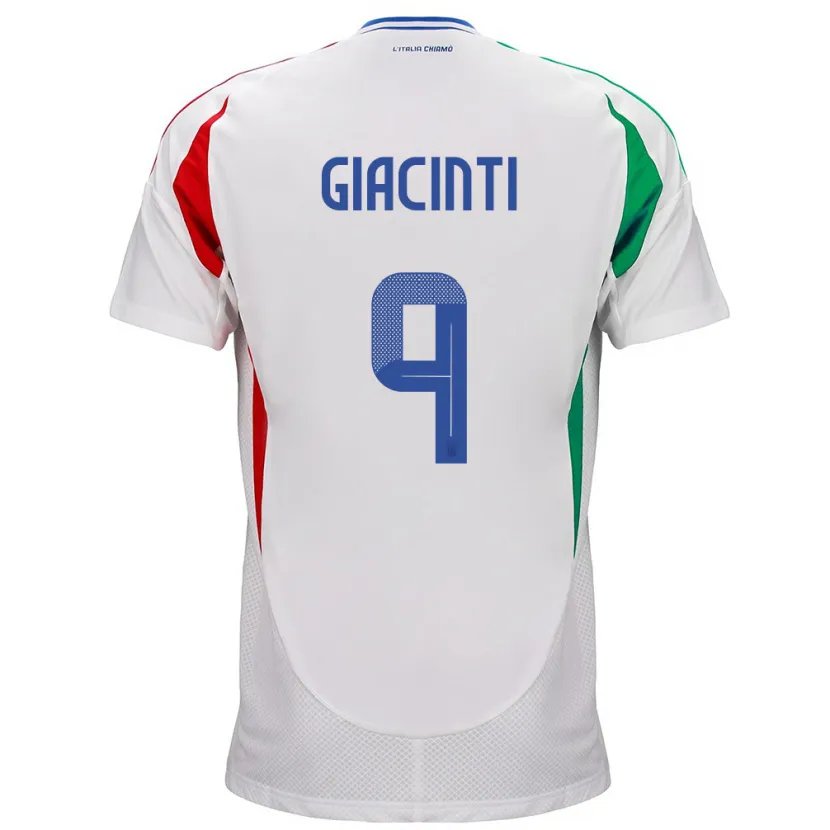 Danxen Barn Italia Valentina Giacinti #9 Hvit Bortetrøye Drakt Trøye 24-26 Skjorter T-Skjorte